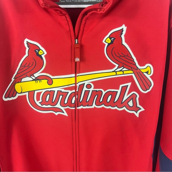 Majestic Authentic Red St Louis Cardinals Jacket - Picture 3 of 7